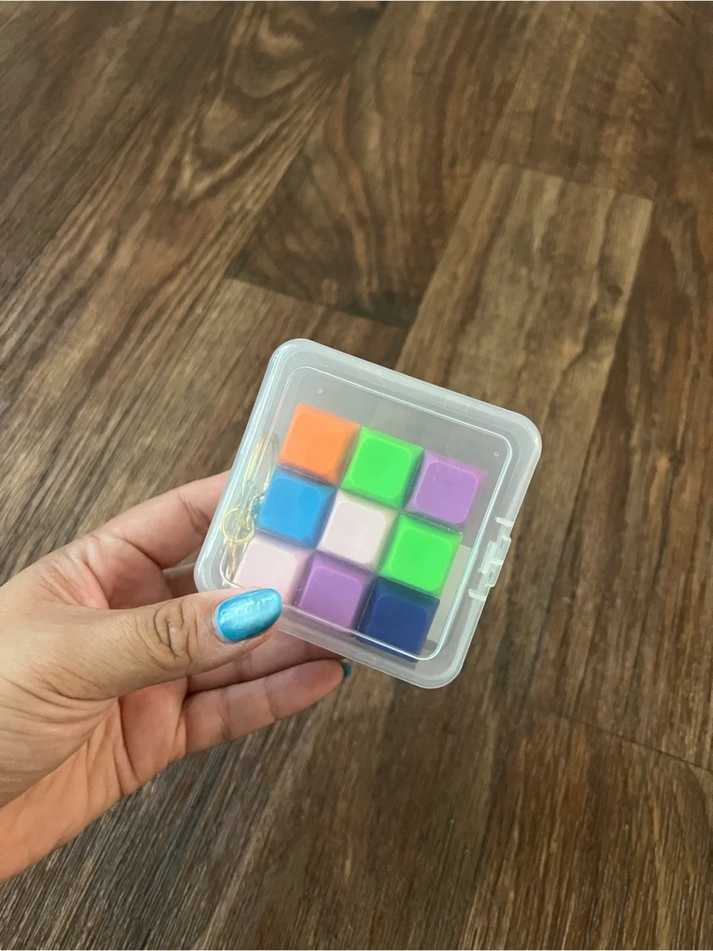 🌈 Colorful Keyboard Key Fidget Cube Keychain | Sensory Toy ⌨️✨